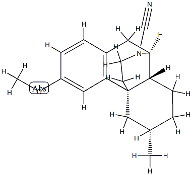 3-Methoxy-6α-methylmorphinan-17-carbonitrile Structure