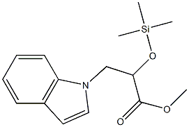 α-(トリメチルシリル)オキシ-1H-インドール-1-プロパン酸メチル 化学構造式