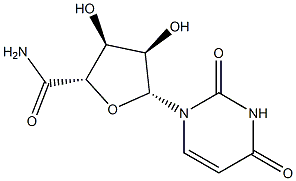 1-Deoxy-1-(3,4-dihydro-2,4-dioxo-1(2H)-pyrimidinyl)-beta-D-ribofuranur onamide Structure