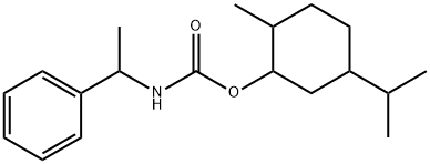 N-(α-メチルベンジル)カルバミド酸5-イソプロピル-2-メチルシクロヘキシル 化学構造式