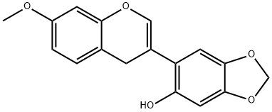 6-(7-Methoxy-γ-chromen-3-yl)-1,3-benzodioxol-5-ol 结构式