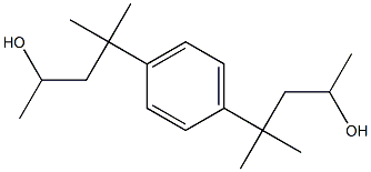 α,α',γ,γ,γ',γ'-ヘキサメチル-1,4-ベンゼンジ(1-プロパノール) 化学構造式