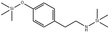 α,α,α-トリメチル-N-[2-[4-(トリメチルシリルオキシ)フェニル]エチル]シランアミン 化学構造式