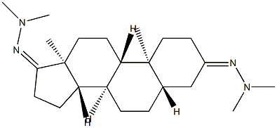 5α-アンドロスタン-3,17-ジオンビス(ジメチルヒドラゾン) 化学構造式