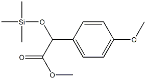 4-メトキシ-α-(トリメチルシロキシ)ベンゼン酢酸メチル 化学構造式