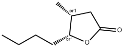 rel-4α*-メチル-5α*-ブチルジヒドロ-2(3H)-フラノン 化学構造式