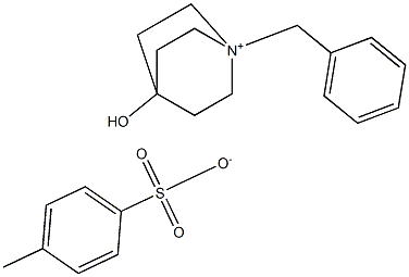 1-Azoniabicyclo[2.2.2]octane, 4-hydroxy-1-(phenylMethyl)-, 4-Methylbenzenesulfonate (1:1) Structure