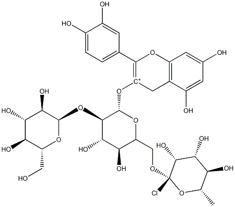 Cyanidin 3-O-2G-glucosylrutinoside Structure