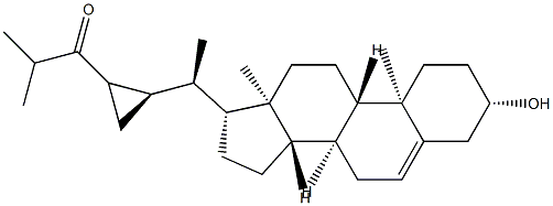 3β-ヒドロキシ-28,33-ジノルゴルゴスタ-5-エン-24-オン 化学構造式