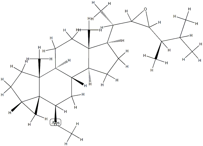 22,23-Epoxy-6β-methoxy-3β,5α-cycloergostane Struktur