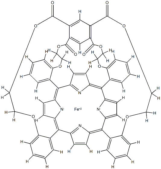 5,10,15,20-pyromellitoyl(tetrakis(2-oxyethoxyphenyl))porphyrin Struktur