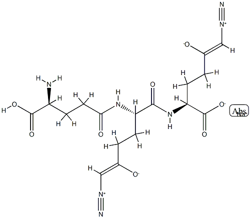 L-Norleucine, 6-diazo-N-(6-diazo-N-L-gamma-glutamyl-5-oxo-L-norleucyl)-5-oxo-, sodium salt Structure