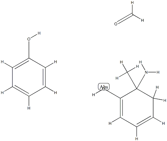甲醛与氨、2-甲基苯酚和苯酚的聚合物, 55185-45-0, 结构式