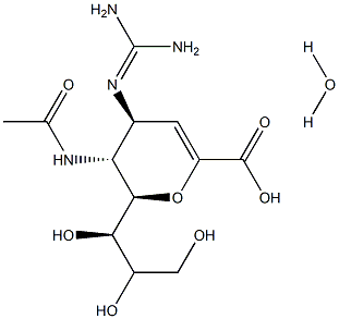 ザナミビル水和物 化学構造式