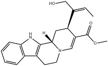 (15β,16E)-16,17,20,21-Tetradehydro-16-(hydroxymethyl)-18,19-secoyohimban-19-oic acid methyl ester 结构式