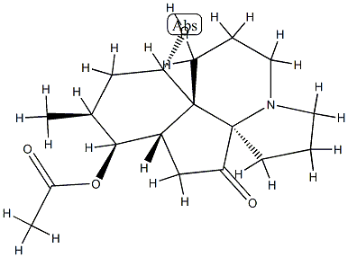 Acetic acid [(13S)-13β-hydroxy-5-oxoserratinan-8α-yl] ester Struktur