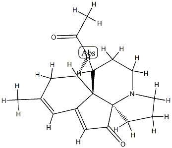 Acetic acid [(13S)-5-oxo-6,7,8,15-tetradehydroserratinan-13β-yl] ester Struktur