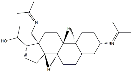 3β,18-ビス[(1-メチルエチリデン)アミノ]プレグナン-20-オール 化学構造式