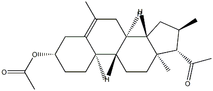 3β-(Acetyloxy)-6,16α-dimethylpregn-5-en-20-one Structure