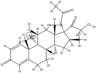[(8S,10S,11S,13S,14S,16S,17R)-9-fluoro-11-hydroxy-17-(2-hydroxyacetyl) -10,13,16-trimethyl-3-oxo-6,7,8,11,12,14,15,16-octahydrocyclopenta[a]p henanthren-17-yl] acetate Structure