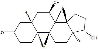 7α,17β-Dihydroxy-5β-androstan-3-one Struktur