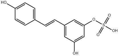 trans Resveratrol 3-Sulfate, 553662-69-4, 结构式