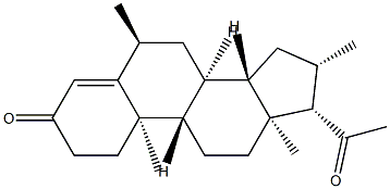 6α,16β-Dimethylpregn-4-ene-3,20-dione Struktur