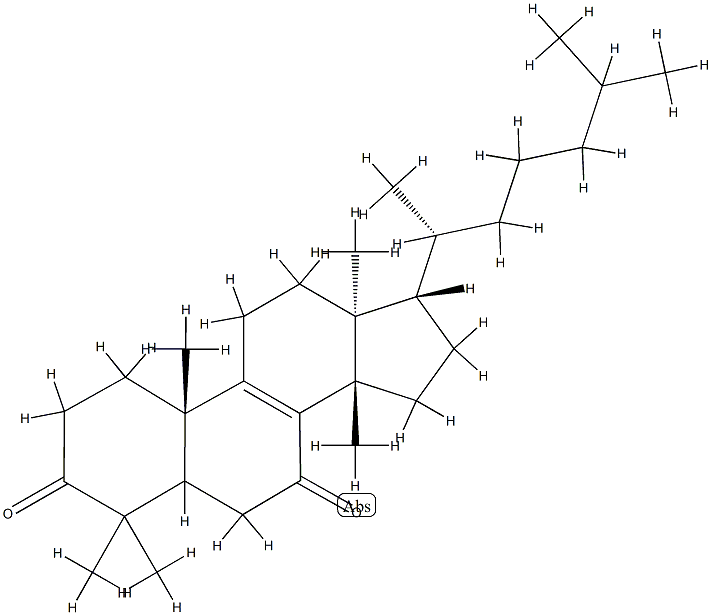 (13α,14β,17α)-5ξ-Lanost-8-ene-3,7-dione 结构式
