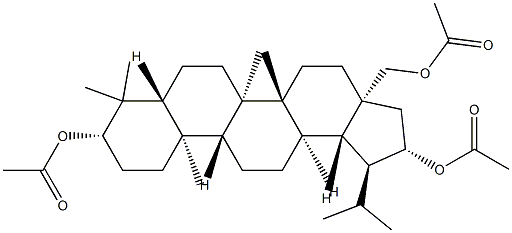 ルパン-3β,21β,28-トリオールトリアセタート 化学構造式