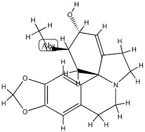 1,6-Didehydro-3β-methoxy-15,16-[methylenebis(oxy)]erythrinan-2α-ol Structure