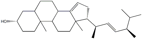 (22E)-5α-Ergosta-14,22-dien-3β-ol Structure