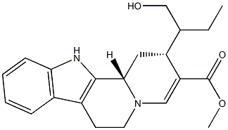 (15β)-20,21-Didehydro-16β-(hydroxymethyl)-18,19-secoyohimban-19-oic acid methyl ester,5552-25-0,结构式