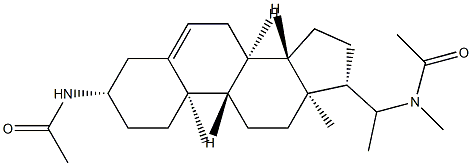 N-[3β-(Acetylamino)pregn-5-en-20-yl]-N-methylacetamide Struktur