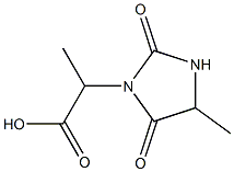 1-Imidazolidineacetic  acid,  -alpha-,4-dimethyl-2,5-dioxo- Struktur