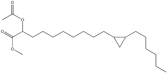 α-(Acetyloxy)-2-hexylcyclopropanedecanoic acid methyl ester Structure