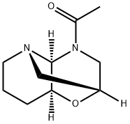 (2R)-2,3,4,4aβ,6,7,8,8aβ-Octahydro-4-acetyl-2,5α-methano-5H-pyrido[3,2-b]-1,4-oxazine Structure