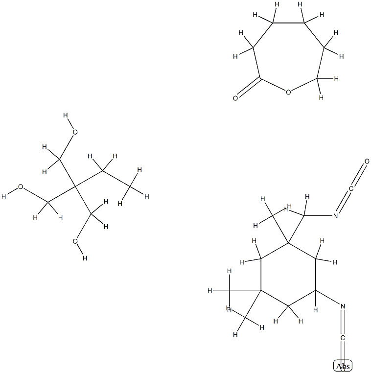 2-Oxepanone, polymer with 2-ethyl-2-(hydroxymethyl)-1,3-propanediol and 5-isocyanato-1-(isocyanatomethyl) -1,3,3-trimethylcyclohexane Struktur