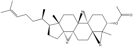 (13α,14β,17α)-5α-Lanost-24-en-3β-ol acetate Structure