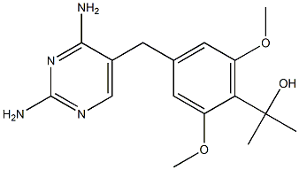 4-[(2,4-Diaminopyrimidine-5-yl)methyl]-2,6-dimethoxy-α,α-dimethylbenzenemethanol Structure