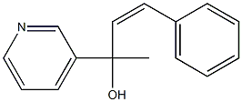 α-メチル-α-[(Z)-2-フェニルビニル]-3-ピリジンメタノール 化学構造式