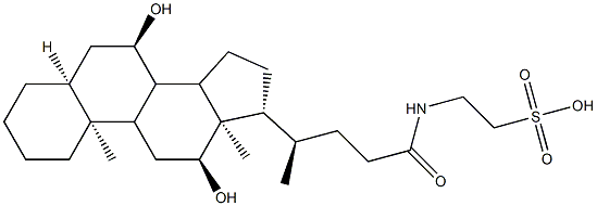 tauro-7,12-dihydroxycholanic acid Struktur