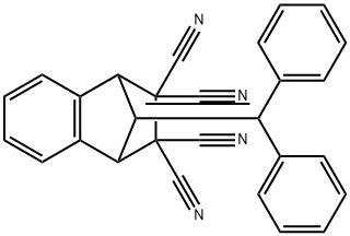 9-(α-Phenylbenzylidene)-1,2,3,4-tetrahydro-1,4-methanonaphthalene-2,2,3,3-tetracarbonitrile Struktur