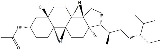 5-Chloro-5α-stigmastan-3β-ol acetate Struktur