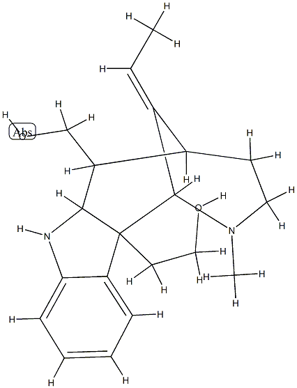 (2ξ,4ξ)-3,18-Didehydro-1-(hydroxymethyl)dasycarpidan-8(16H)-ethanol Struktur