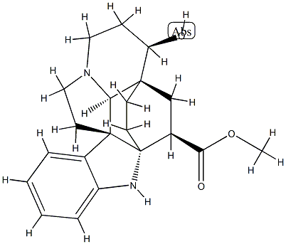 (2α,3β,5α,6β)-6-Hydroxyaspidofractinine-3-carboxylic acid methyl ester Struktur