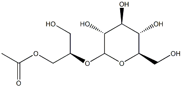 2-Acetoxy-1-(hydroxymethyl)ethyl β-D-glucopyranoside 结构式