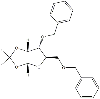 3,5-二苄基-1,2-O-异亚丙基-D-核糖 结构式