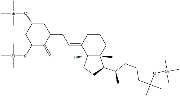 [[(5Z,7E)-9,10-セココレスタ-5,7,10(19)-トリエン-1,3β,25-トリイル]トリス(オキシ)]トリス(トリメチルシラン) 化学構造式