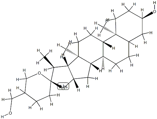 Spirostane-3α,27-diol Struktur