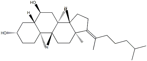 5α-Cholest-17(20)-ene-3β,6α-diol Struktur